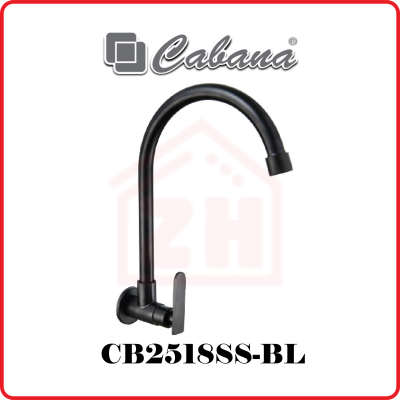 CABANA Wall Mounted Kitchen Tap CB2518SS-BL