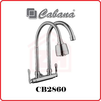 CABANA Wall Mounted Kitchen Tap (Double) CB2860