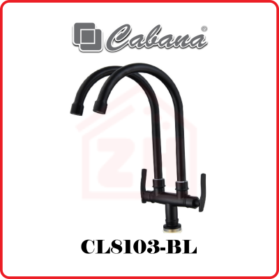 CABANA Pillar Mounted Kitchen Tap (Double) CL8103-BL