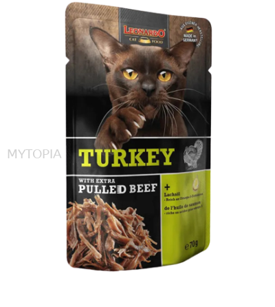 LEONARDO POUCH TURKEY WITH PULLED BEEF 70G