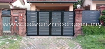 Folding Gate With Aluminium Panels  Mild Steel Gate With Aluminium Panel 