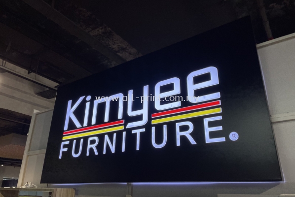 Kimyee Furniture 3D aluminum box up - led font lit