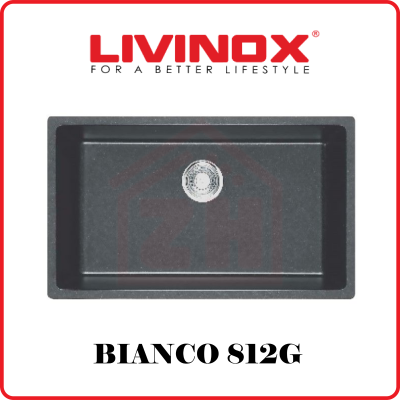 LIVINOX Single Bowl Granite Sink BIANCO 812G