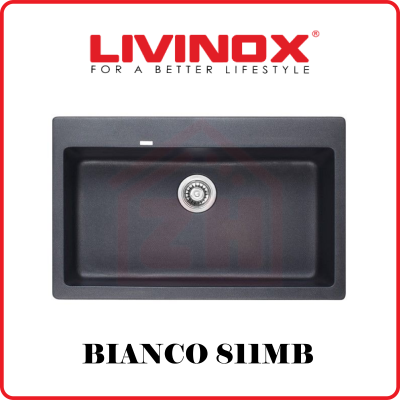 LIVINOX Single Bowl Granite Sink BIANCO 811MB