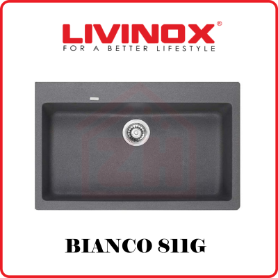 LIVINOX Single Bowl Granite Sink BIANCO 811G