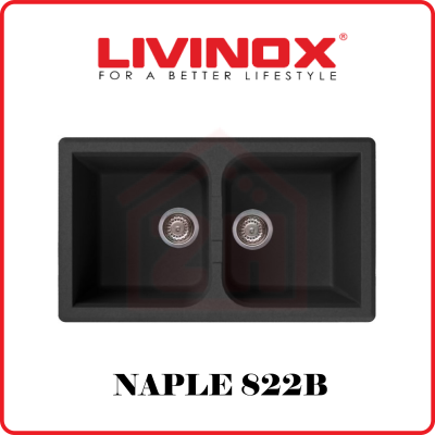 LIVINOX 2 Bowls Granite Sink NAPLE 822B