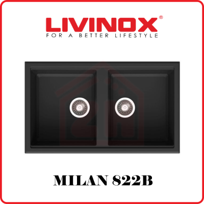 LIVINOX 2 Bowls Granite Sink MILAN 822B