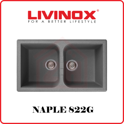 LIVINOX 2 Bowls Granite Sink NAPLE 822G