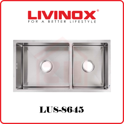 LIVINOX 2 Bowls SS UM Sink LUS-8645