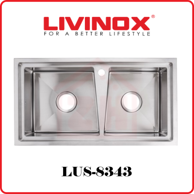 LIVINOX 2 Bowls Stainless Steel Sink LUS-8343