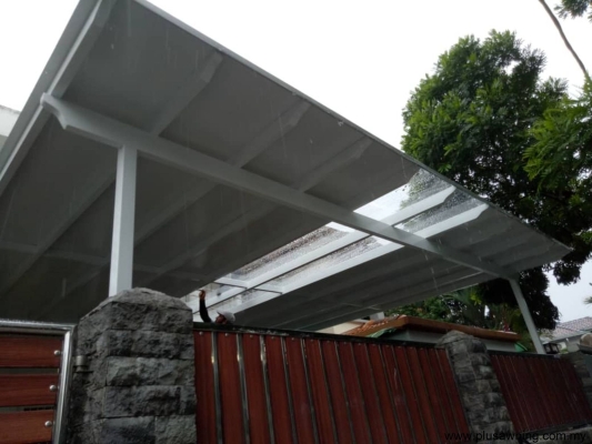 Car Porch ACP Roof Design In Taman Rowther Gombak