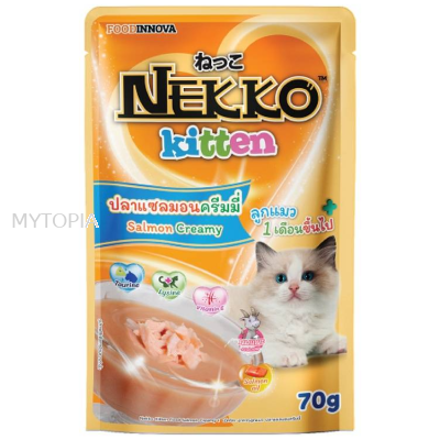 NEKKO KITTEN POUCH SALMON CREAMY 70G