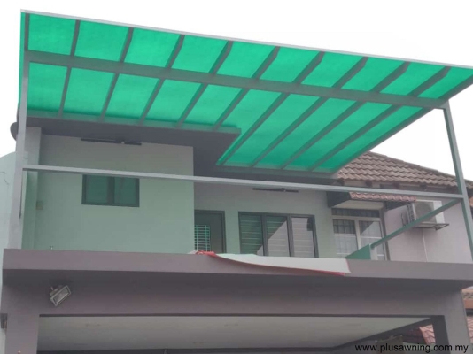 Green Color Polycarbonate Awning Roof Design