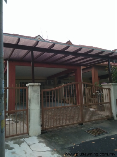 Rekaan Bumbung Awning Polikarbonat Pergola Anjung Kereta