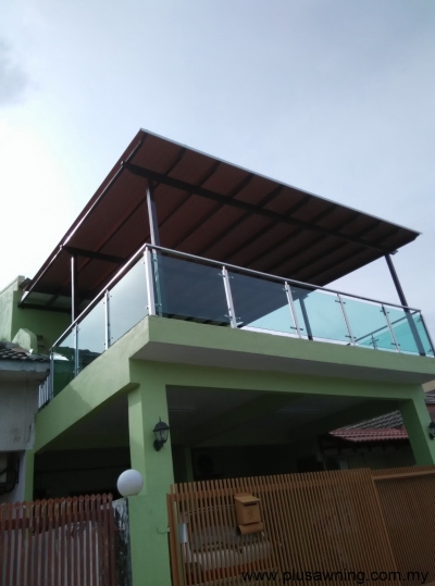 Balcony Polycarbonate Awning Roof Design