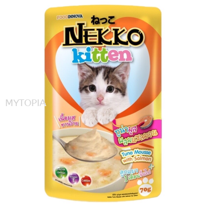 NEKKO KITTEN POUCH TUNA MOUSSE WITH SALMON 70G