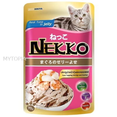 NEKKO POUCH TUNA TOPPING SHRIMP & SCALLOP 70G