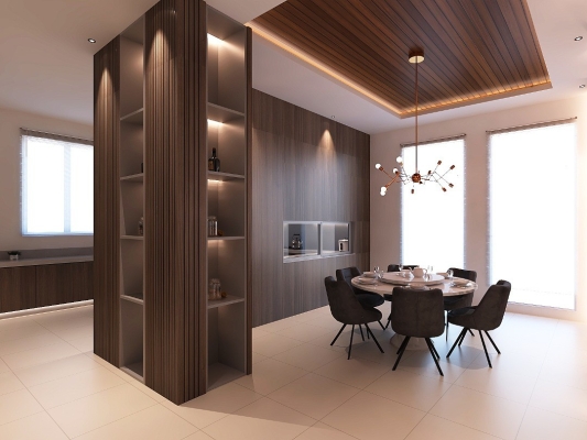 Kitchen Area 3D Interior Design - Penang