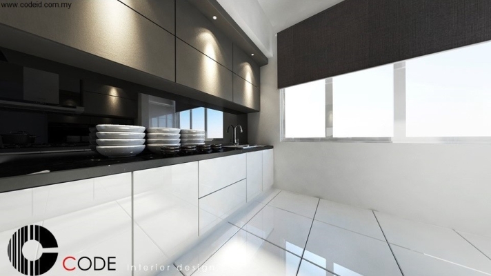 Kitchen Area 3D Interior Design - Penang