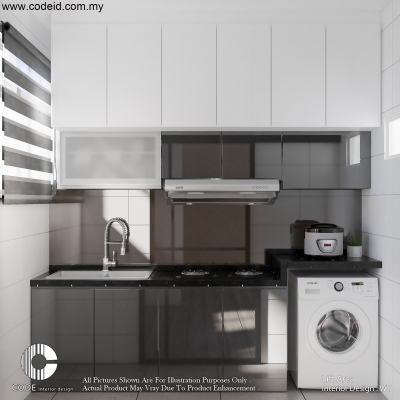 Kitchen Area 3D Interior Design - Penang