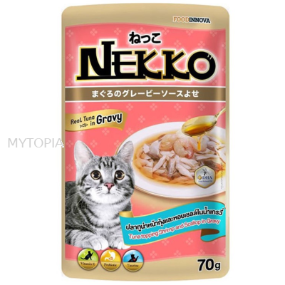 NEKKO POUCH TUNA, SHRIMP & SCALLOP GRAVY 70G