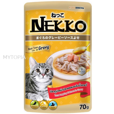 NEKKO POUCH TUNA TOPPING SALMON IN GRAVY 70G