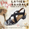 Express Polo Plus Size Ladies Sandal with 1.2 Inch Heel - SL- 9193- BLACK Colour Plus Size Shoes