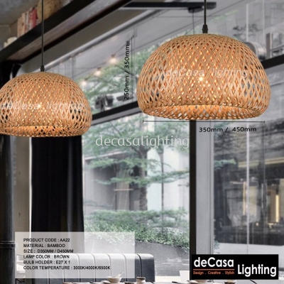 Bamboo Pendant Light (size: D380 / D450mm) AA22