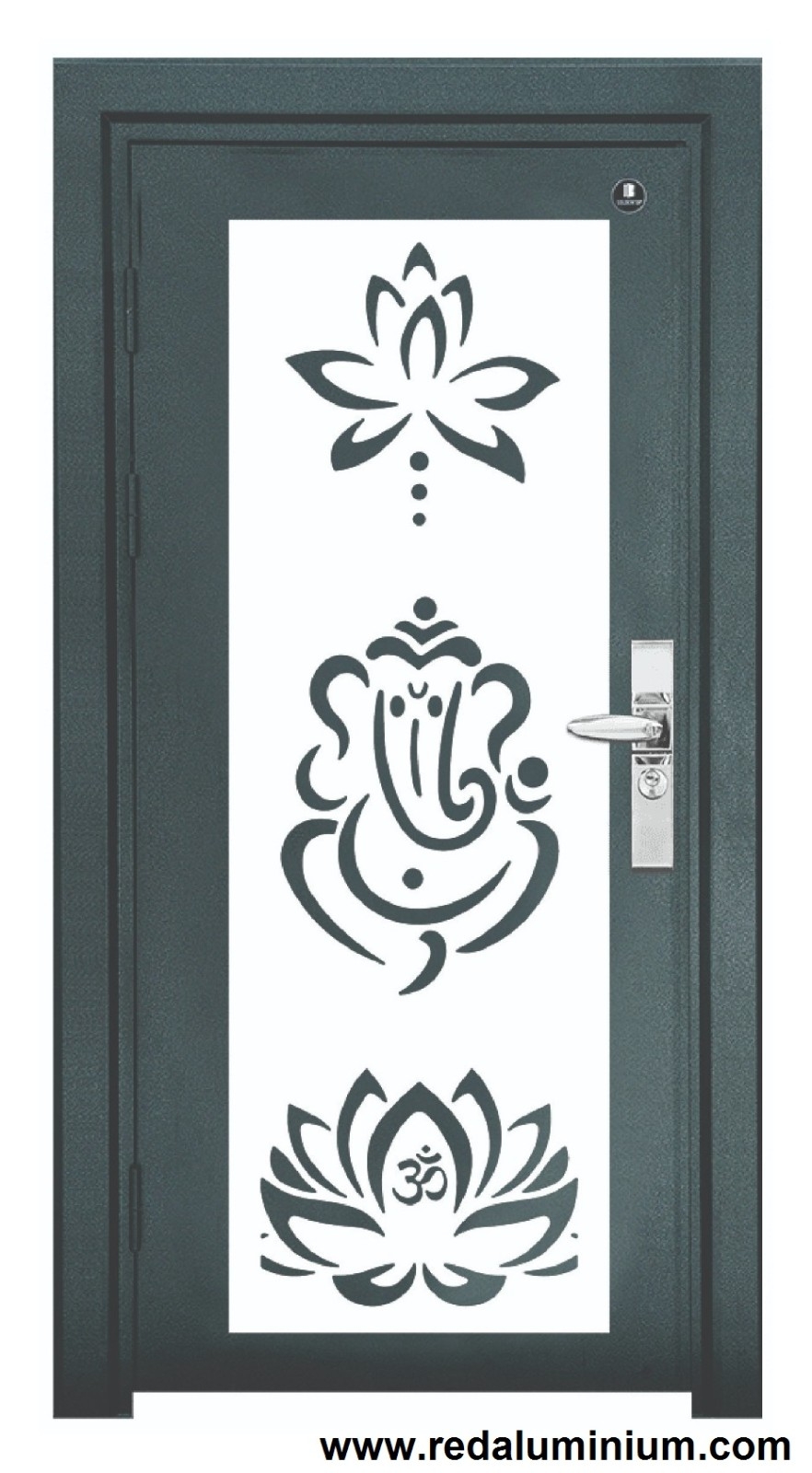 3FT Laser Cut : RA 105 Grey Color Single Leaf Security Door Security Door Choose Sample / Pattern Chart