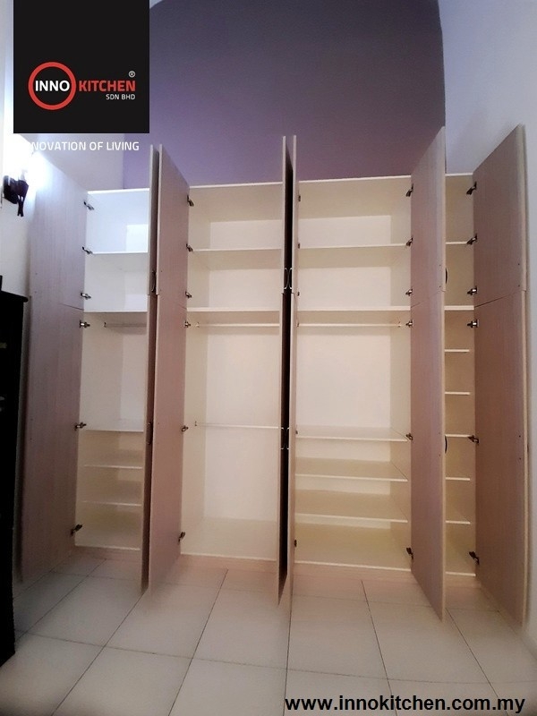 Oak Color Custom Wardrobe - Bandar Parklands Klang Renovation Works In Klang Klang & Selangor Whole House Interior Design & Renovation Reference