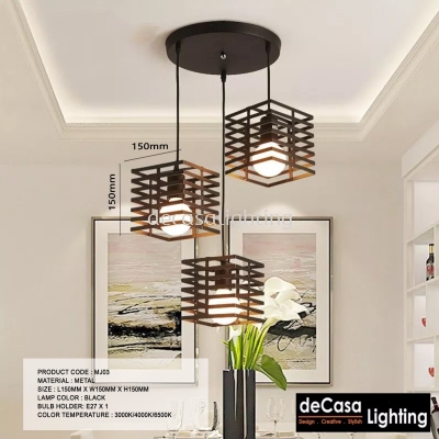 INDUSTRIAL PENDANT LIGHT JL-MJ03-BK