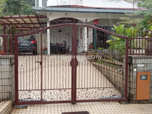 SWING GATE WROUGHT IRON @JALAN RUMPAI, BANGSA, KUALA LUMPUR 