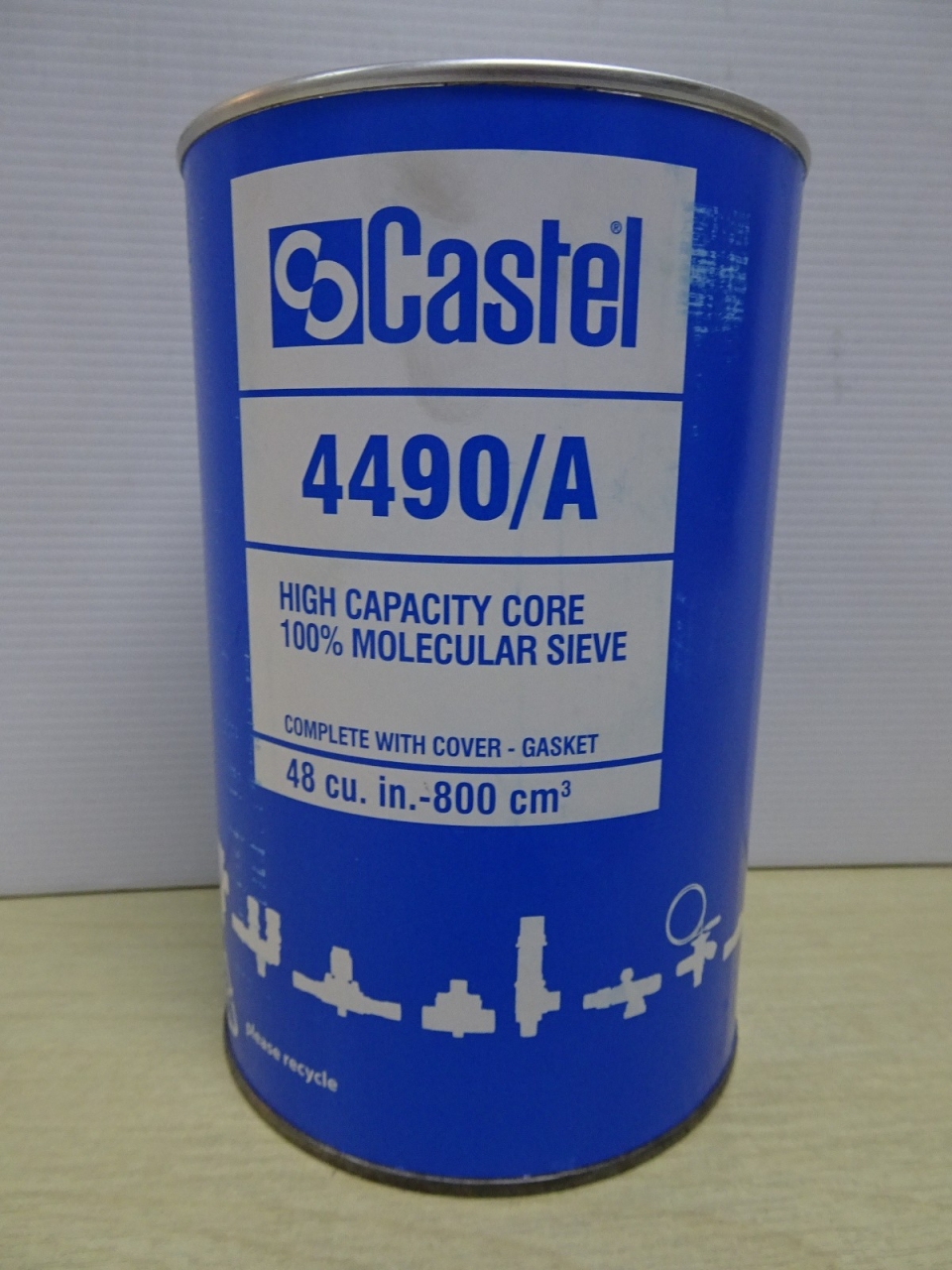 CASTEL 4490/A HIGH CAPACITY FILTER CORE 100% MOLECULAR SIEVE 48 CU. INCH