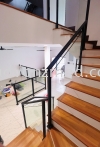 Mild Steel Glass Railing With Powder Coated With 12mm Tempered Glass  Mild Steel Glass Railing With Powder Coated