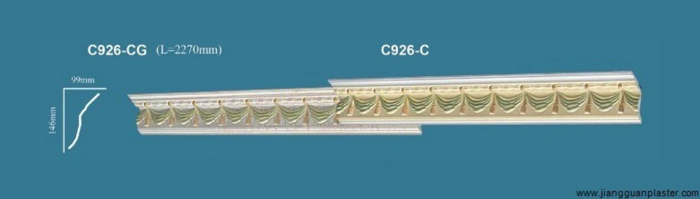 Siling Plaster Cornice Warna-warni : C 926-CG  C 926-C