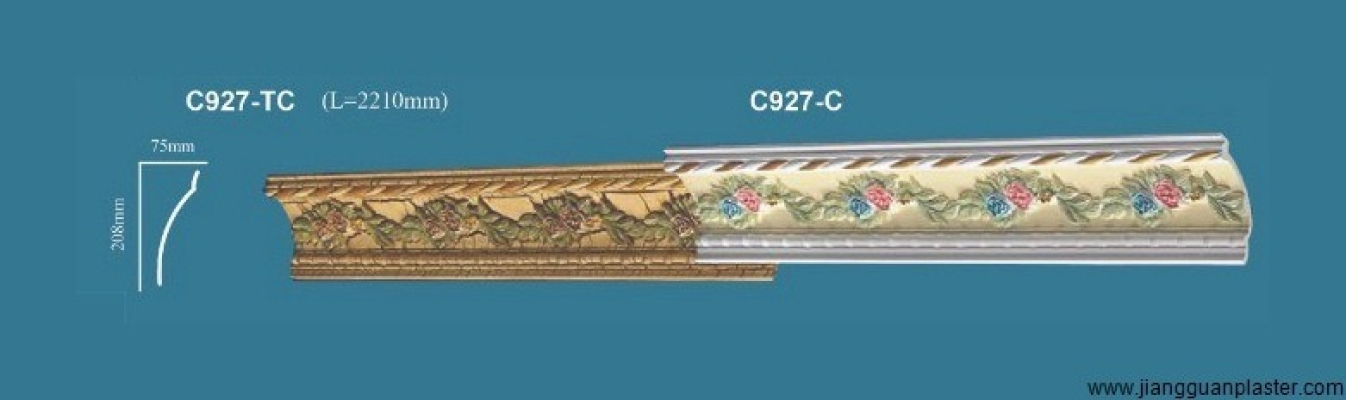 Siling Plaster Cornice Warna-warni : C927-C C927-TC