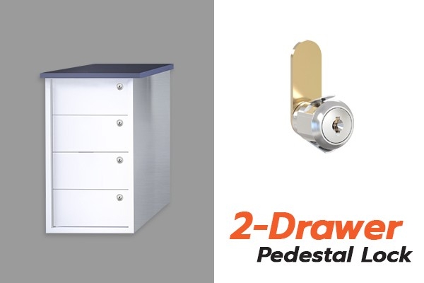 2 Drawer Pedestal Lock