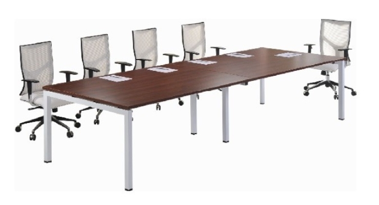 Rectangular conference table with rumex metal leg