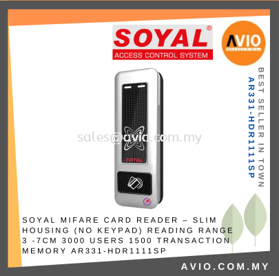 Soyal Door Access Mifare MF Card Keypad Reader Slim non Keypad Range 3-7CM 3000 Users Support AR716EV AR331-HDR1111SP