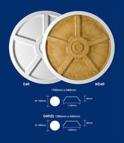 Plaster Ceiling Dome : D49 WD49