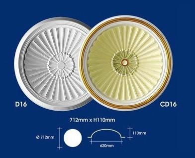 Plaster Ceiling Dome : D16 CD16