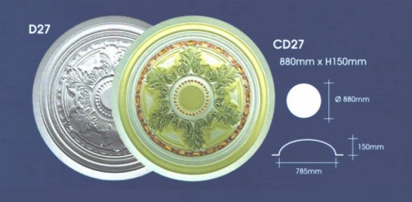 Plaster Ceiling Dome : D27 CD27