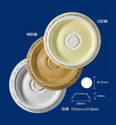 Plaster Ceiling Dome : CD38 WD38 D38