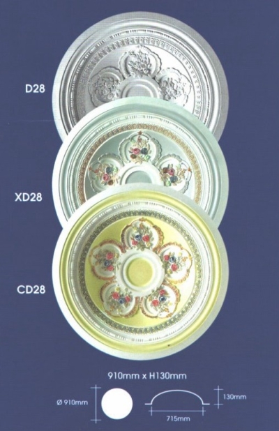 Plaster Ceiling Dome : D28 XD28 CD28