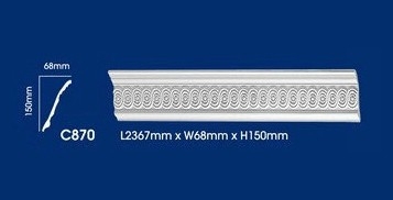 White Cornice : C870