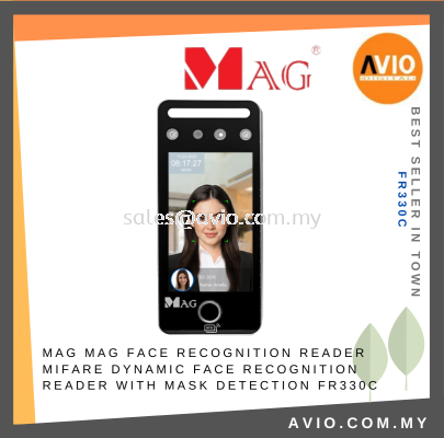 MAG Door Access Face Recognition Mifare Card Fingerprint QR Pin Password Reader with Mask Detection 3 Meter Max FR330C