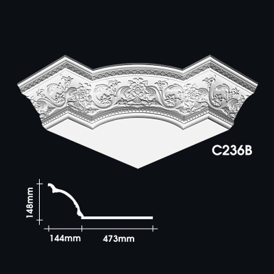 Cornice Corner Warna Kosong : C236B