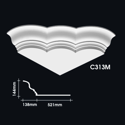 Cornice Corner Warna Kosong : C313M