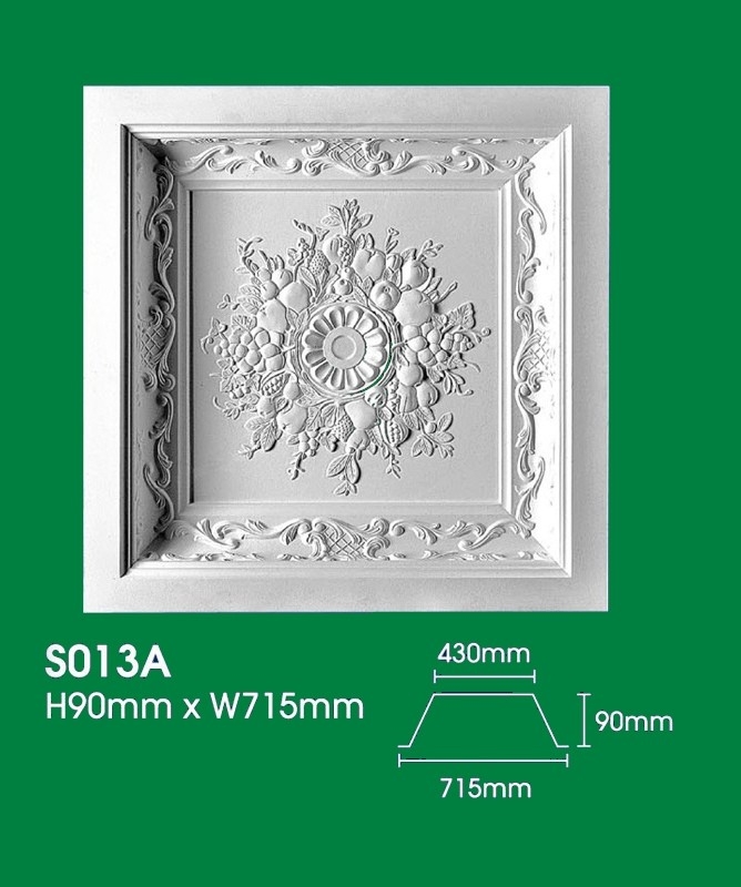 Plaster Ceiling Box-up : S013A Recess Panels / Box-up Plaster Ceiling Choose Sample / Pattern Chart