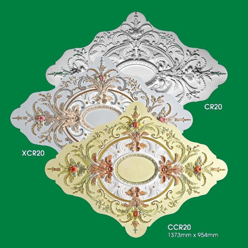 Ceiling Center Rose : CR20 XCR20 CCR20 Center Rose Plaster Ceiling Choose Sample / Pattern Chart